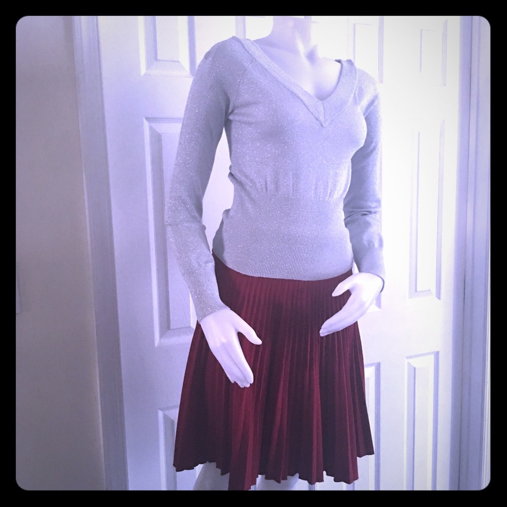 Lucidity Silver Sweater Top S